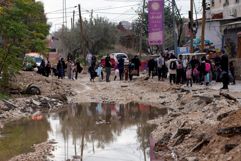 Environ 40 000 personnes ont été déplacées des camps du nord de la Cisjordanie, selon les données des Nations Unies (AFP)
